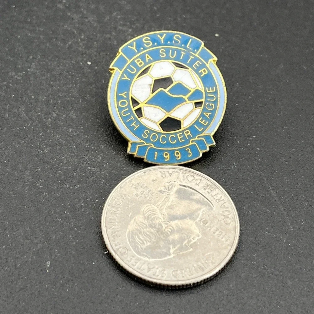 1993 Yuba Sutter Youth Soccer League Lapel Hat‎ Pin